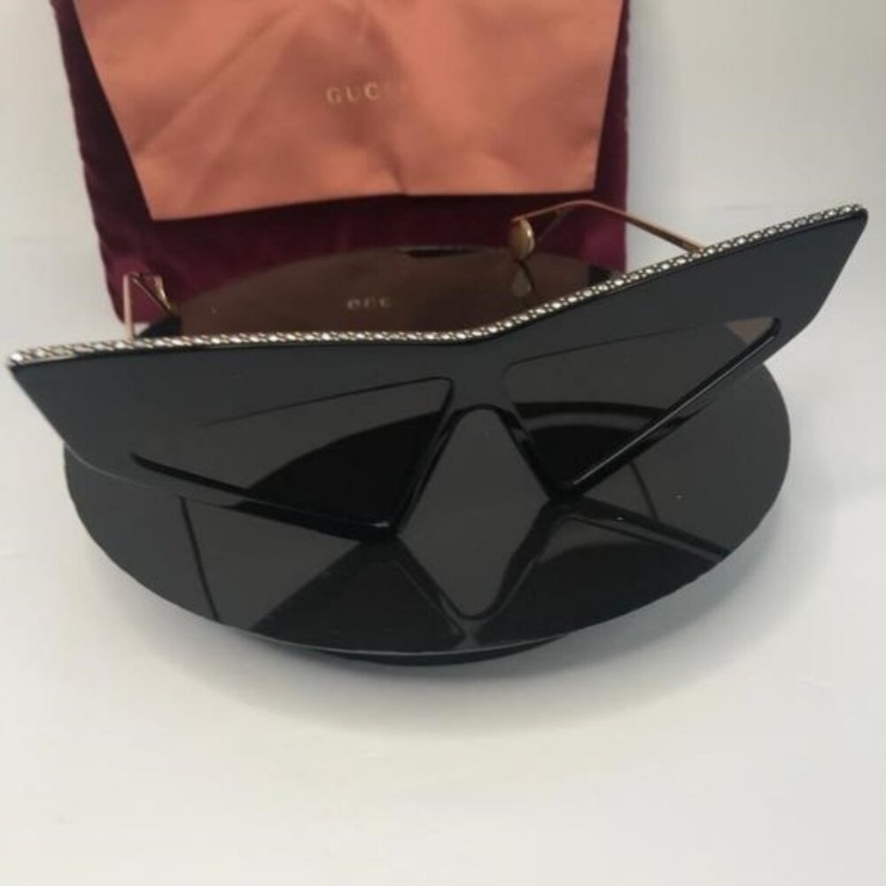 New 💯 Original Gucci Brown Geometric Ladies Sunglasses GG0430S 002 70 - Picture 7 of 16